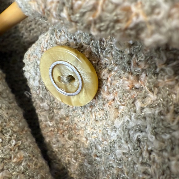 St. John Collection Tweed Knit Jacket Womens 14 Button Peter Pan Collar Flap USA - Picture 12 of 14